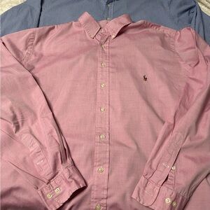 Polo Ralph Lauren Pink and Blue Button Down Shirts, set of 2 Tall men’s